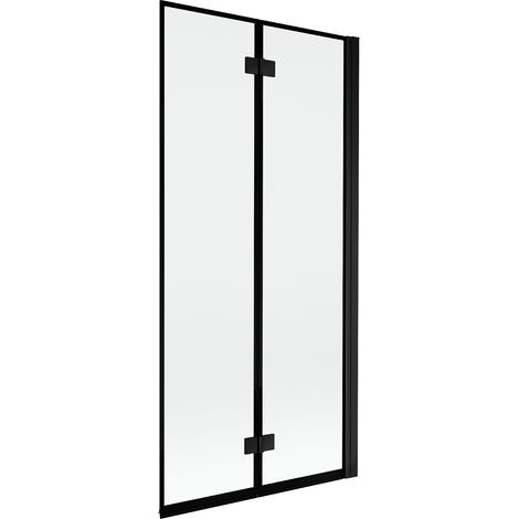 Mexen Mist mampara de ducha de 2 hojas derecha 90 x 150 cm, marco negro, negro - 8A9-090-002-70-70-P (1/5)