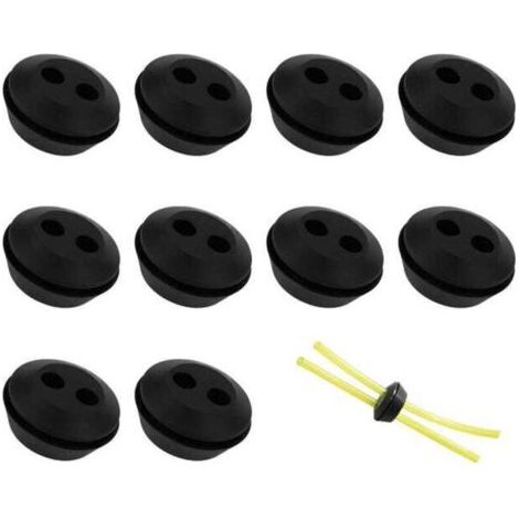 10 joints de conduite de carburant, bouchon de conduite de carburant à 2 trous, raccord de tuyau de carburant pour tondeuse à gazon. (1/5)