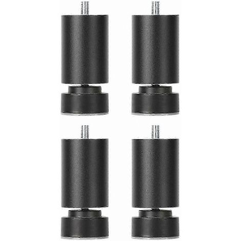 Pieds métalliques réglables à filetage M10, compatibles avec canapés, lits, tables et armoires pieds de meubles robustes (lot de 4) noirs 15 cm (1/5)