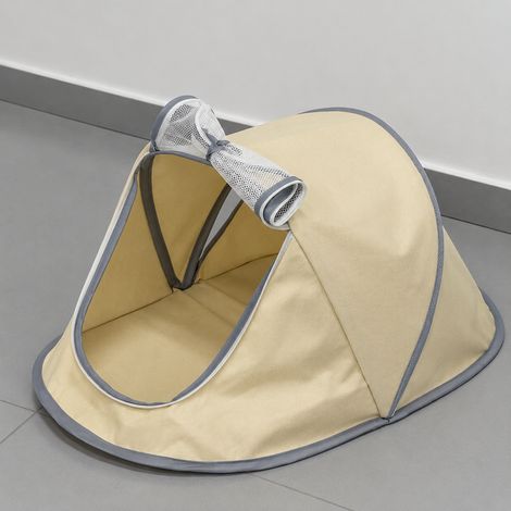 Tente pliable pour chien et chat tissu Oxford beige abricot 68x35x30 cm réf 6045 35 × 35 × 3 cm 330 g – Livraison gratuite