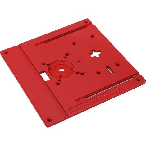 Plaque d'insertion pour table de défonceuse, scie sauteuse en alliage d'aluminium, table de coupe-bordures, machine à rogner le bois, plateau rabattable, scie sauteuse, défonceuse, plateau de coupe.