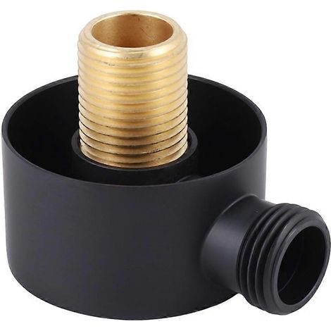 Wandmontierter Wasserzulaufbogen, runder Wandanschluss aus Messing für Duschschläuche, kompatibel mit G1/2-Zoll-Wasserauslass (1/5)