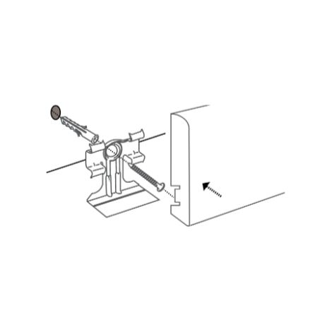 CONF. 150 PZ CLIP PER FISSAGGIO BATTISCOPA