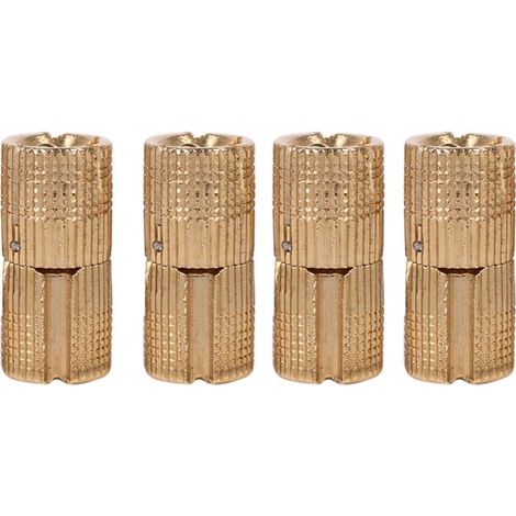 Beyamis Lot de 4 charnières invisibles en cuivre pour portes de placard, idéales pour les plans de travail et les projets de bricolage (12 mm). (1/5)