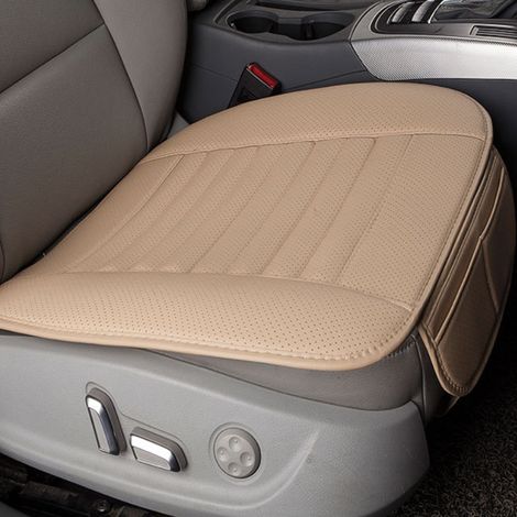 Coussin de siège auto en cuir PU, antidérapant, protecteur universel pour conducteur et travailleur de bureau, garniture avant non glissante pour voiture (1/5)