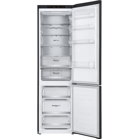 LG GBB72MCVBN Frigorifero combinato, Classe B, 384L, MetalFresh, Wine Rack, No frost, Nero (1/5)