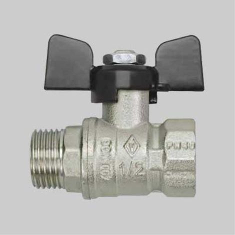 Valvola a sfera m.f. a farfalla 3/4" TIEMME (1/2)