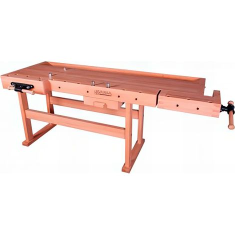 Etabli de menuisier pro hêtre massif L. 2000 x Ht. 870 mm - ET1900P - Holzprofi
