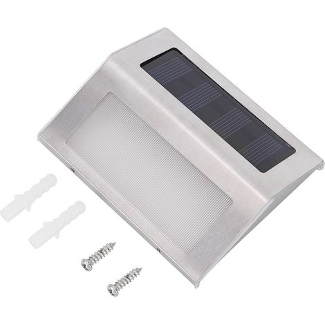 Lumière Solaire Led - Panneau Haute Efficacité - Acier Inoxydable Étanche - Pour Escalier Jardin Terrasse - Lot De 1 (1/5)