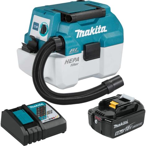 Makita DVC750LZ 18V Brushless Wet & Dry Vacuum Cleaner LXT L-Class + 1 x 5.0ah (1/4)