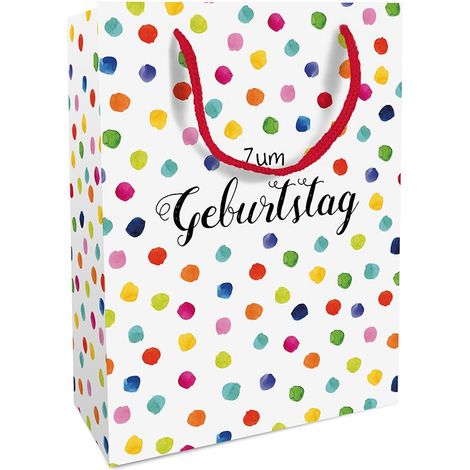 Braun & Company Geschenktragetasche Happy Dots 25 x 33 x 11 cm Papiertüte