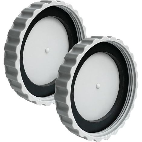 CYRILL – Lot de 2 bouchons d'hiver pour piscine - Résistants au gel et étanches - Pour raccords avec joints assortis - Gris (1/4)