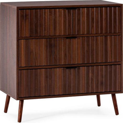 Commode Lluvia 3 tiroirs effet Noyer (1/5)