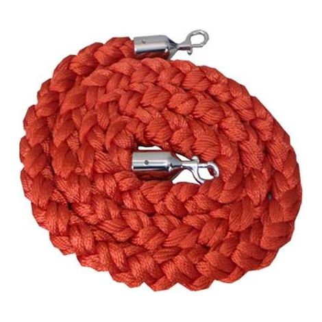 Corde tressée rouge pour poteau de guidage