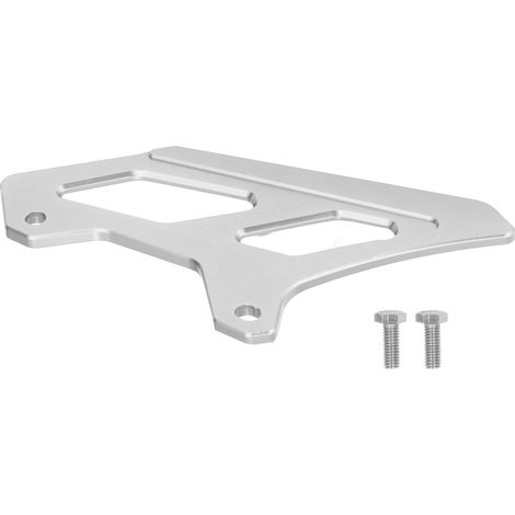 Plaque de protection couronne moto CRF450L 2019-2020 CNC alliage aluminium gris, remplacement renfort carter chaîne, accessoire robuste pour trail Honda. (1/5)
