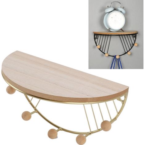 Étagère Murale Moderne Design Fan Shape Texturé Fin Luxe pour Salon Chambre Bureau (1/5)
