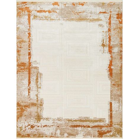 MIRAGE - Tapis moderne abstrait beige/terra 120x180 (1/5)