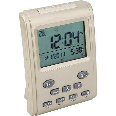Nouvelle horloge islamique numérique avec réveil et alarme de prière, affichage LCD de l'Adhan, rappel de l'heure de prière (1/5)
