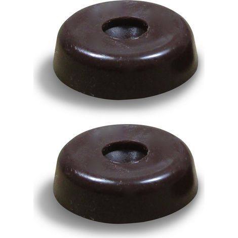 Pied en plastique 25 mm – Fixation à vis ou rivet – Couleur brune – Résistant à la corrosion et aux agents chimiques – Ajile (1/2)
