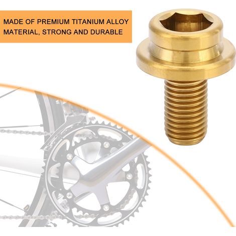 Vis M8x15mm dorée pour axe de pédalier vélo route ou VTT, boulon de fixation boîtier de pédalier (1/4)