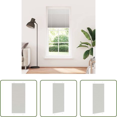 Sichtschutz - Plissee Hellgrau 85x200 cm Stoffbreite 84,4 cm Polyester (1/5)