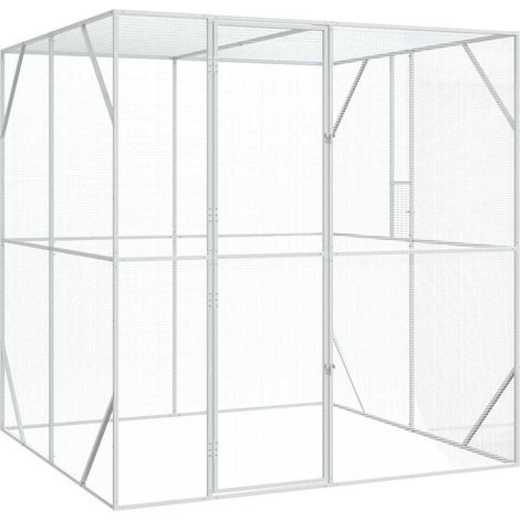 Gabbia per uccelli Antracite 209 x 202 x 214 cm Acciaio zincato vidaXL (1/5)