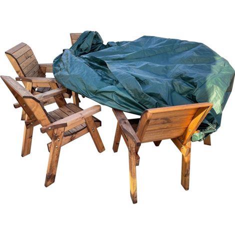 Deluxe Fitted Six Seater Round Table Set Cover - Fully Assembled