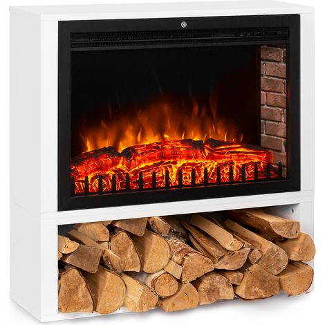Klarstein – Cheminée électrique décorative 1000W/2000W – Télécommande – Effet flammes 3D-LED – Système anti-basculement – Pour espaces confinés