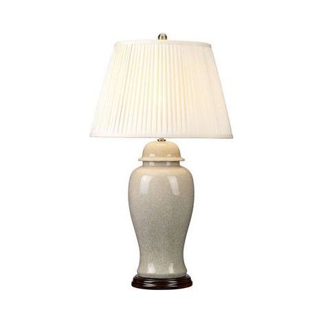 Grande lampe de table Ivory Crackle 1 lumière (1/3)