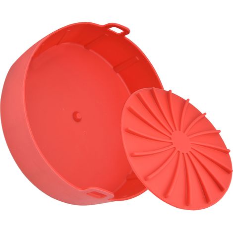 Doublure de rechange en silicone pour panier de friteuse (compatible avec les friteuses de plus de 19 cm) - Rouge (1/5)