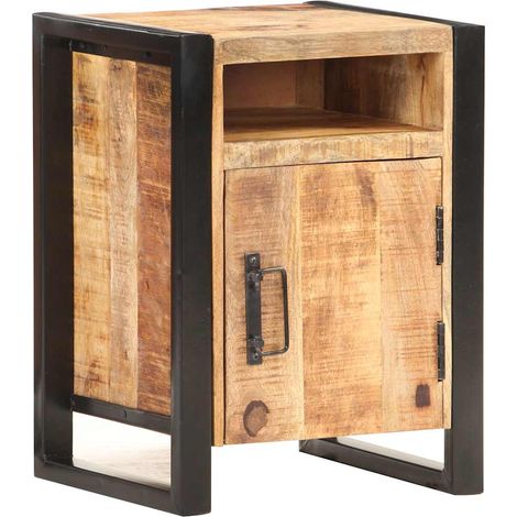vidaXL Mesita de noche de madera maciza de mango 40x35x55 cm (1/5)