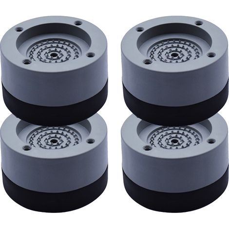 Juego de 4 almohadillas antideslizantes y antivibración para la base de tu lavadora. Estabilizadores para elevar la lavadora y reducir el ruido en el suelo. (1/5)