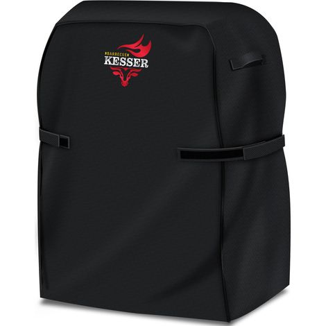 KESSER® Premium BBQ grill cover cubierta del capó resistente a la intemperie - para Weber, Brinkmann, Char Broil, tejido Oxford 600D, Negro / 76 x 66 x 109 cm