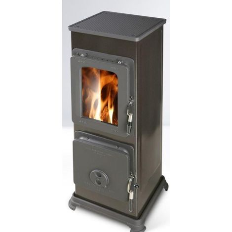Dauerbrandofen BOZEN, 5kW H910xB326xT326mm, schwarz