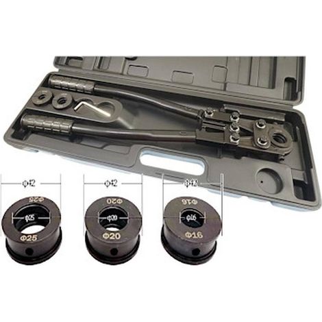Jeu à Sertissage de Tuyaux PEX 545 mm - Fi 16, 20, 25 mm - Outils Robustes et Polyvalents - Haute performance - Beast
