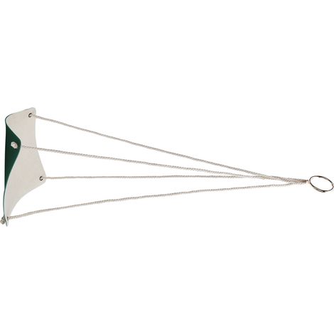 Suspension pour plante en corde coton et cuir PU verte 20 cm déco mur intérieur extérieur jardin terrasse (1/5)
