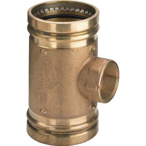 Viega Profipress Sanpress XL-T-pieza, d1 76,1, Rp 2, d2 76,1 bronce rojo Modelo 2217.2XL, 351434