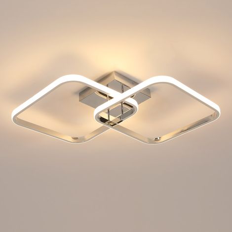 GOECO Modern LED Ceiling Light,42W Square LED Ceiling Lamp,Ceiling Lighting Fittings Ceilings for Living Room,3000K Warm White (1/5)