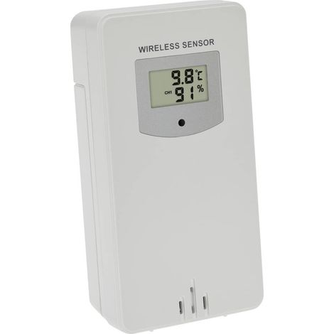 TFA Dostmann Trasmettitore aggiuntivo o sostitutivo, 30.3253.02, per stazione meteo Luna (35.1165.01) e OAK (35.1167.54), 433 MHz, bianco (1/3)