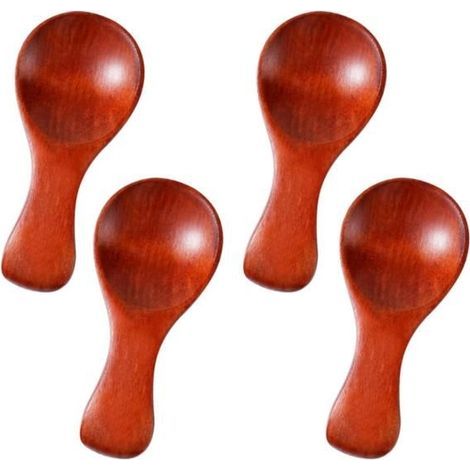 Holzlöffel – Material nicht spezifiziert – 4er-Set – Vielseitig verwendbar – 8,5 x 3,5 cm – Phoebe Wood (1/4)