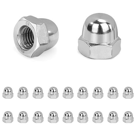 M5 Hexagonal Cap Nut Stainless Steel Cap Nuts for Screws Threaded Bolts Threaded Rods DIN 1587 (1/5)