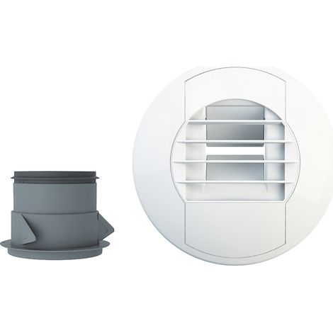Bouche hygroréglable pour SDB avec WC à piles 45/ 40 m3/h ALIZE HYGRO VISION - AXELAIR - BHSP154540 (1/2)