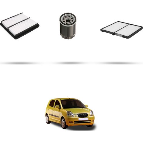 Kit tagliando 3 filtri compatibile con Kia Picanto I (SA) 1.0 LPG 45kw dal 2009 (1/4)