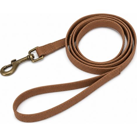 Cordon marron taille S pour collier chien petit format (1/5)