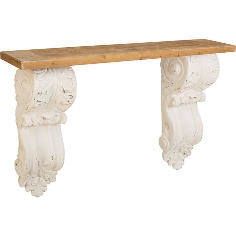 Recibidor de madera blanco 153x32.5x93