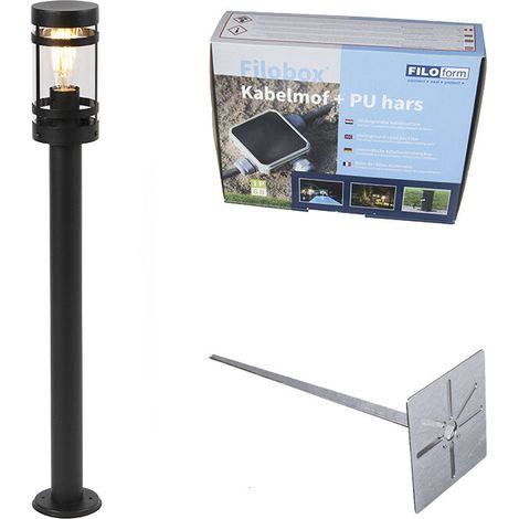Modern Outdoor Lamp Black 80 cm IP44 - Gleam (1/5)