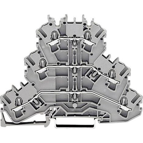 WAGO 2002-3204 Morsetto triplo passante 5.20 mm A molla Attribuzione: N, N, N Blu 1 pz.