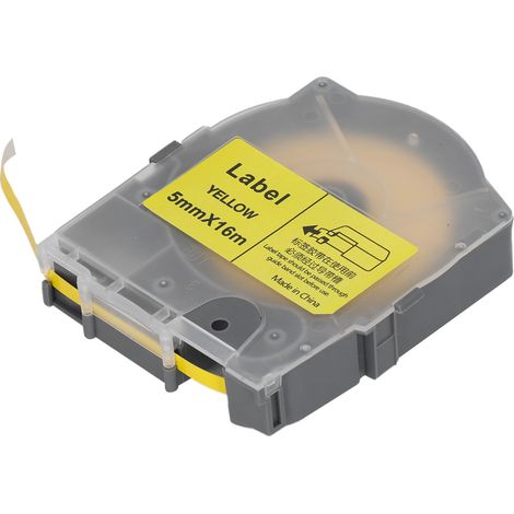 Ruban étiqueteuse 5mm jaune adhésif, impression nette, remplacement ruban pour MAX LM 550A, étiquettes claires autocollantes, bande d'impression transparente, pack de rechange. (1/5)