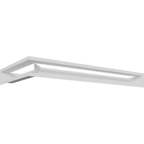 Eck-Lüftungsgitter LUFT rechts 40x80x9 weiß (1/5)