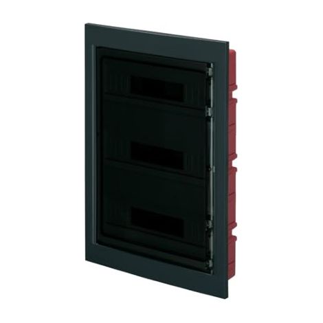 ETTROIT Centralino elettrico da incasso 54 moduli IP40 nero con portello trasparente fumè - DB110954B